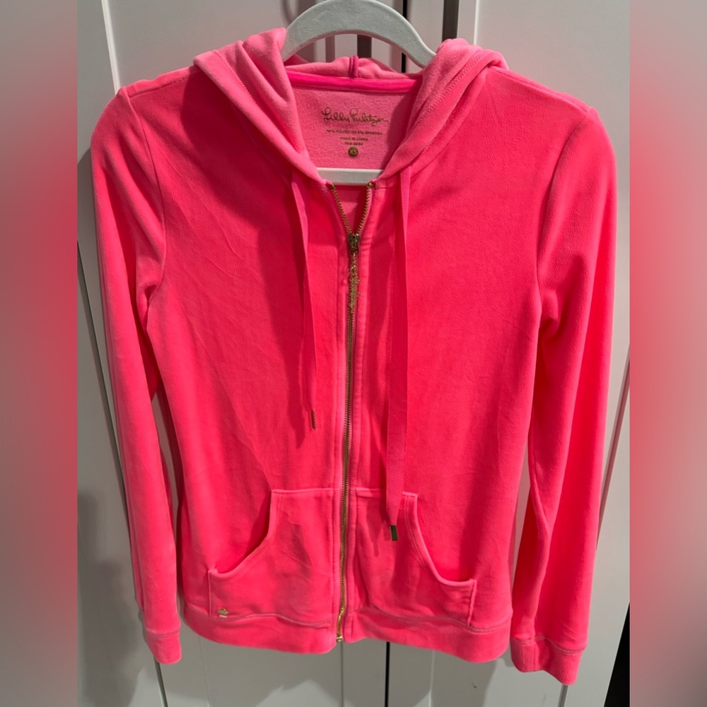 Lilly Pulitzer Pullover Zip Up Hooded Jacket XS